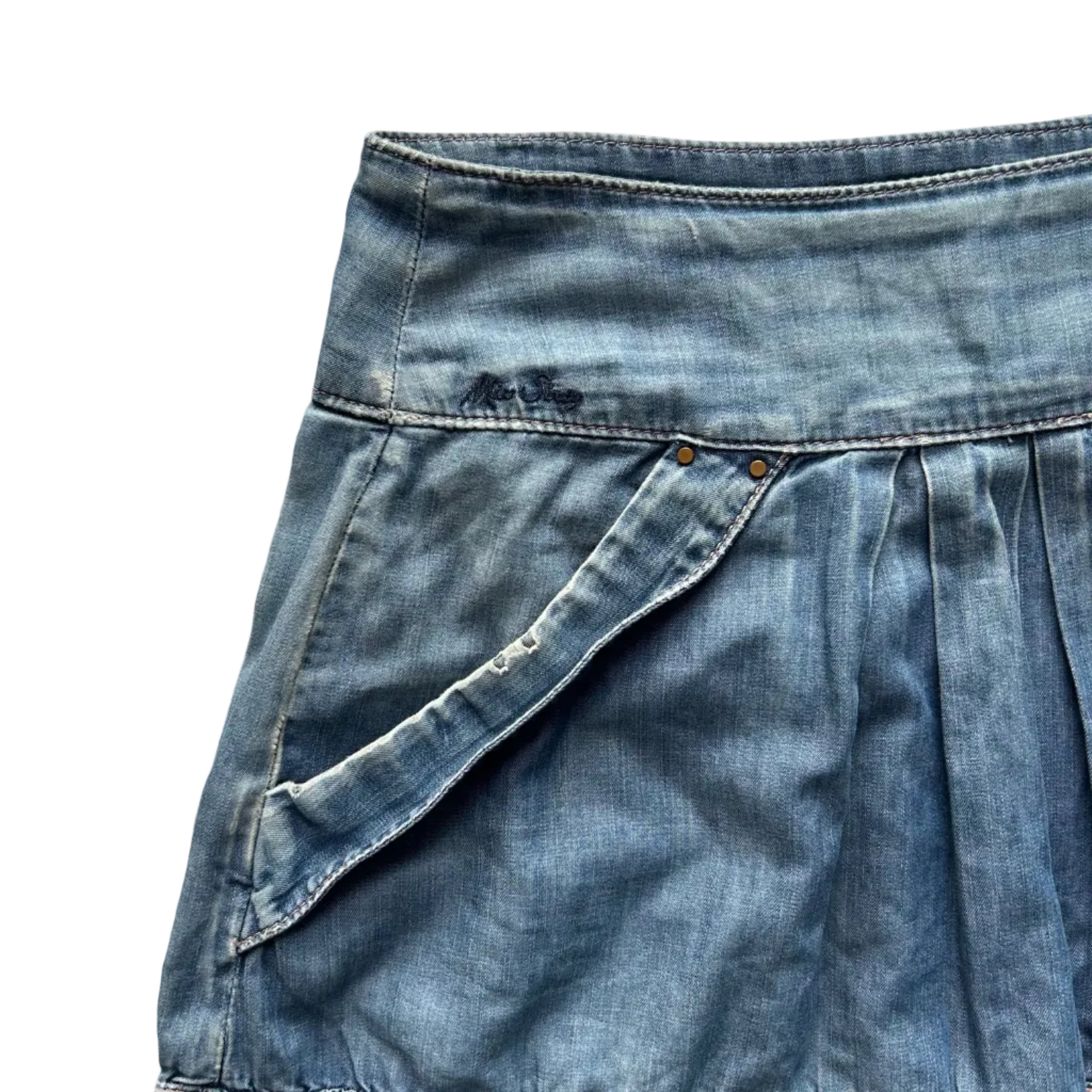 Miss Sixty Denim Mini Skirt: Size Small