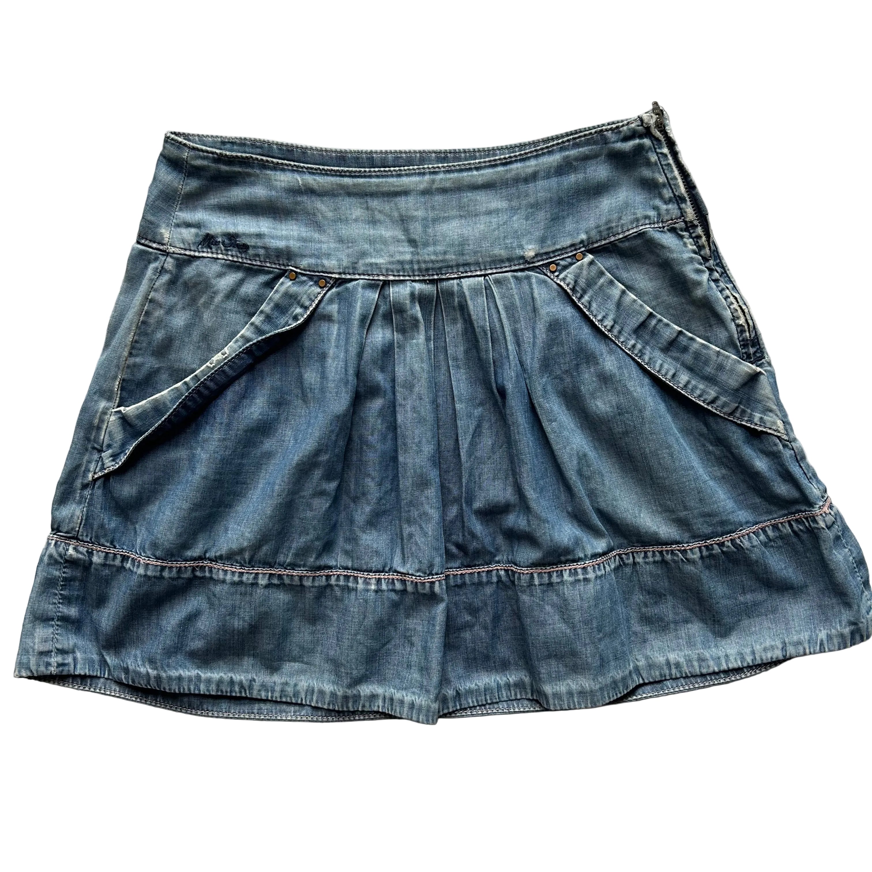 Miss Sixty Denim Mini Skirt: Size Small