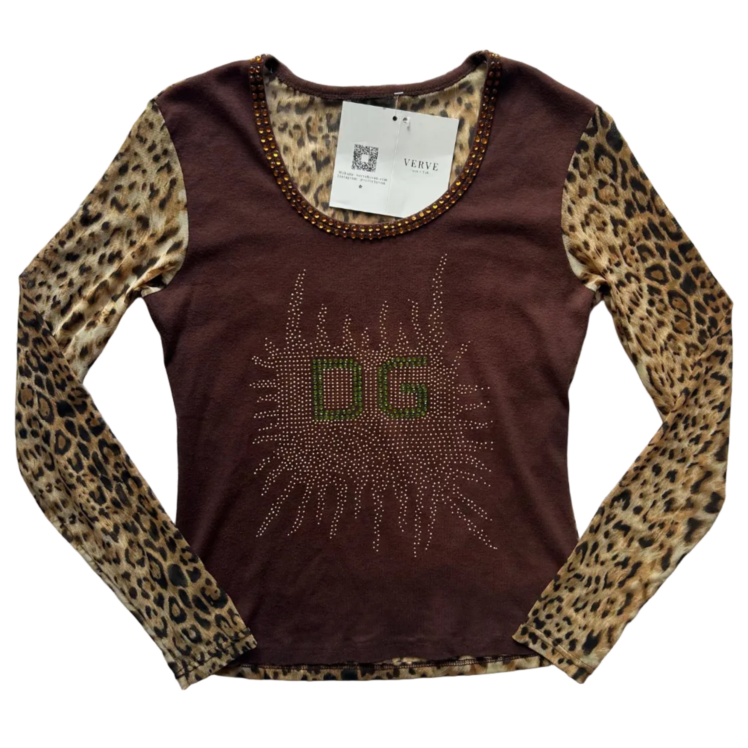 D&G Mesh Sleeve Top: Size M