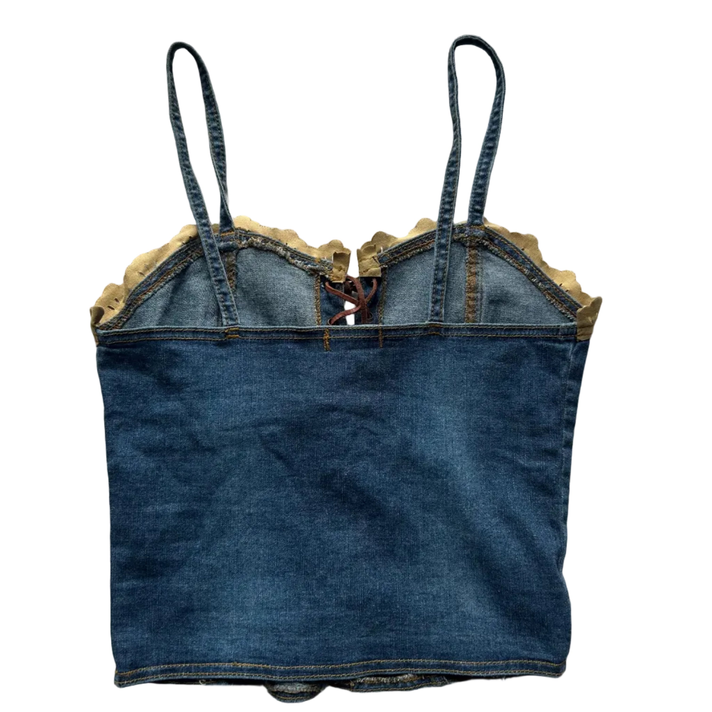 Blue Denim Top: Size XS-S