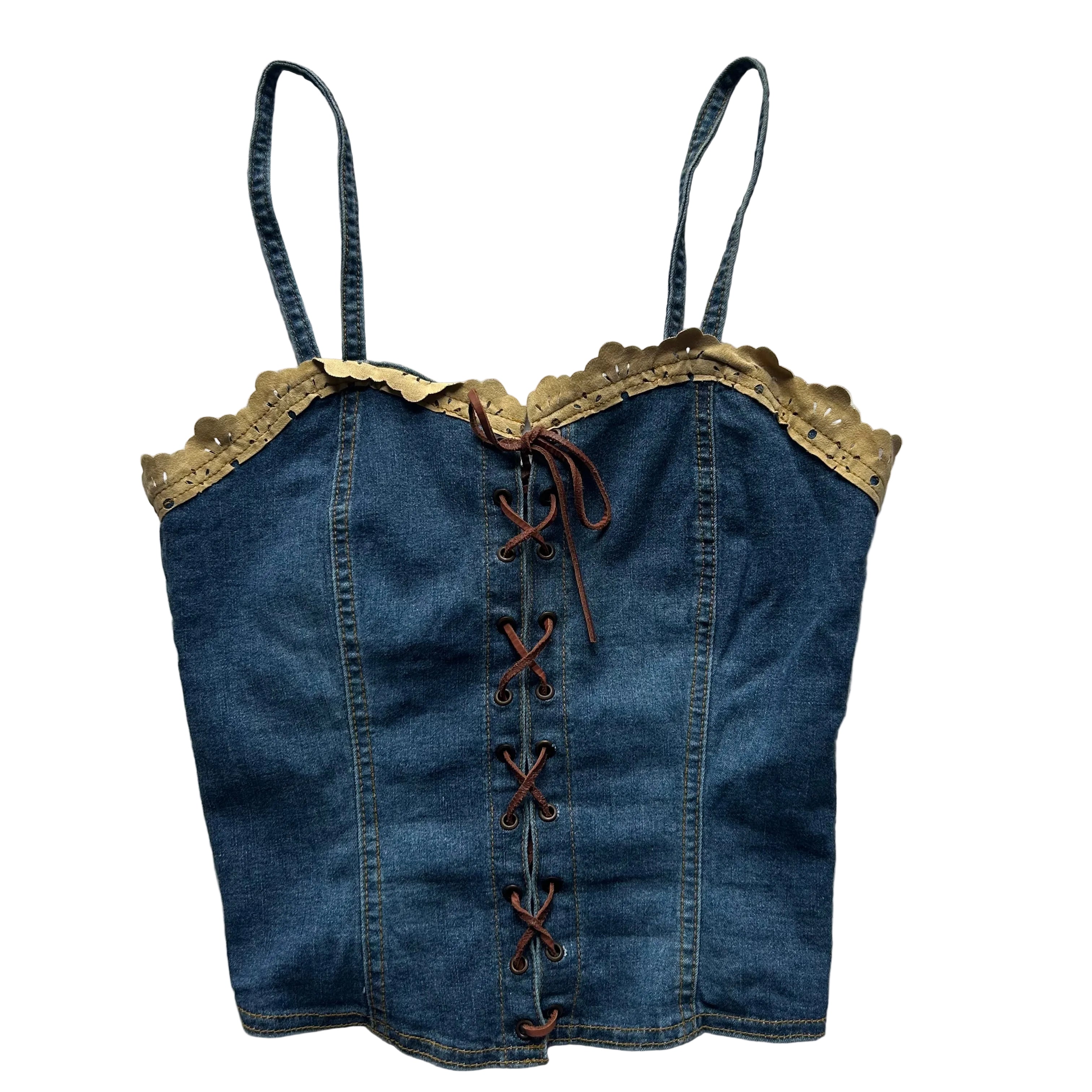 Blue Denim Top: Size XS-S