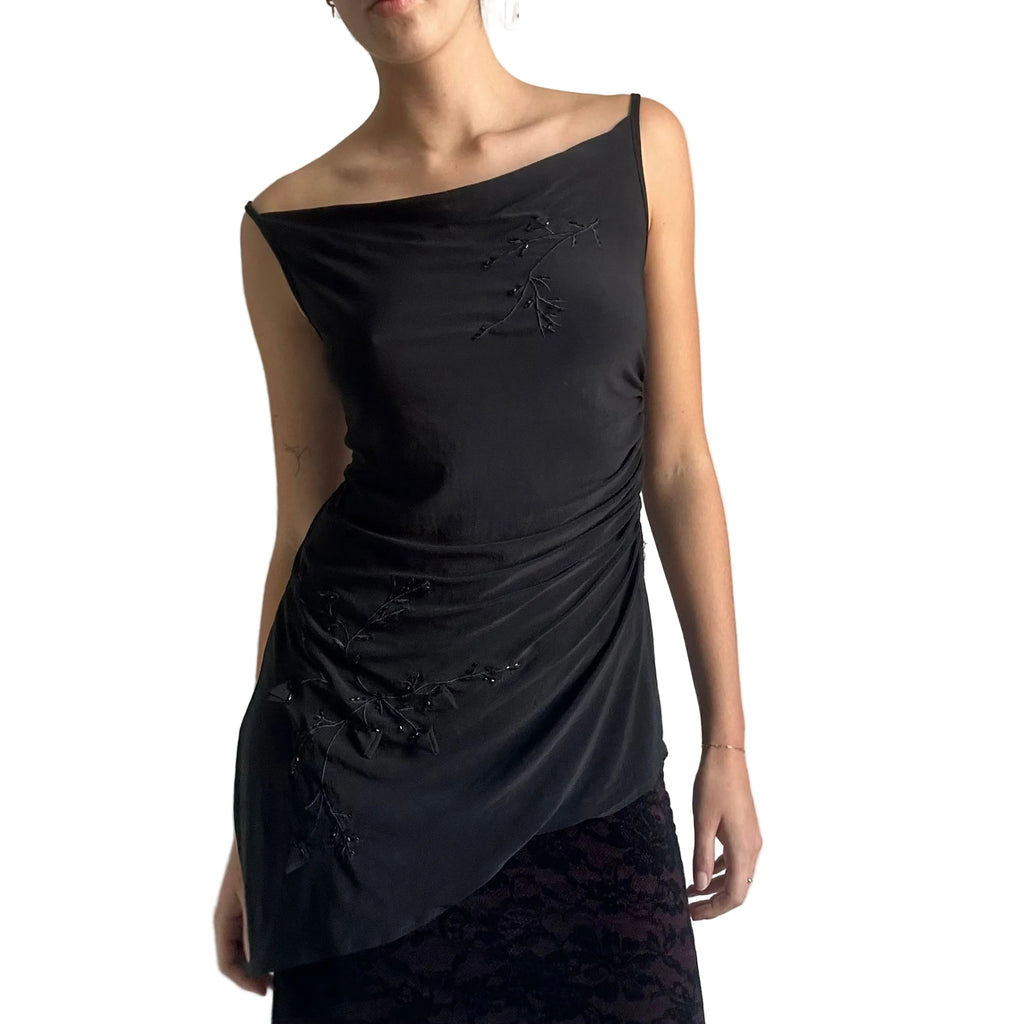 Beaded asymmetrical top: M/L