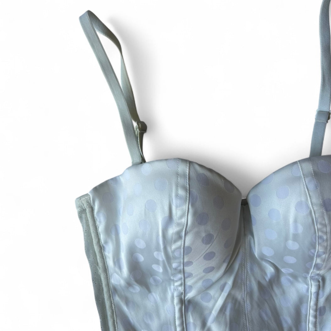 White polka dot bustier top size xs-small