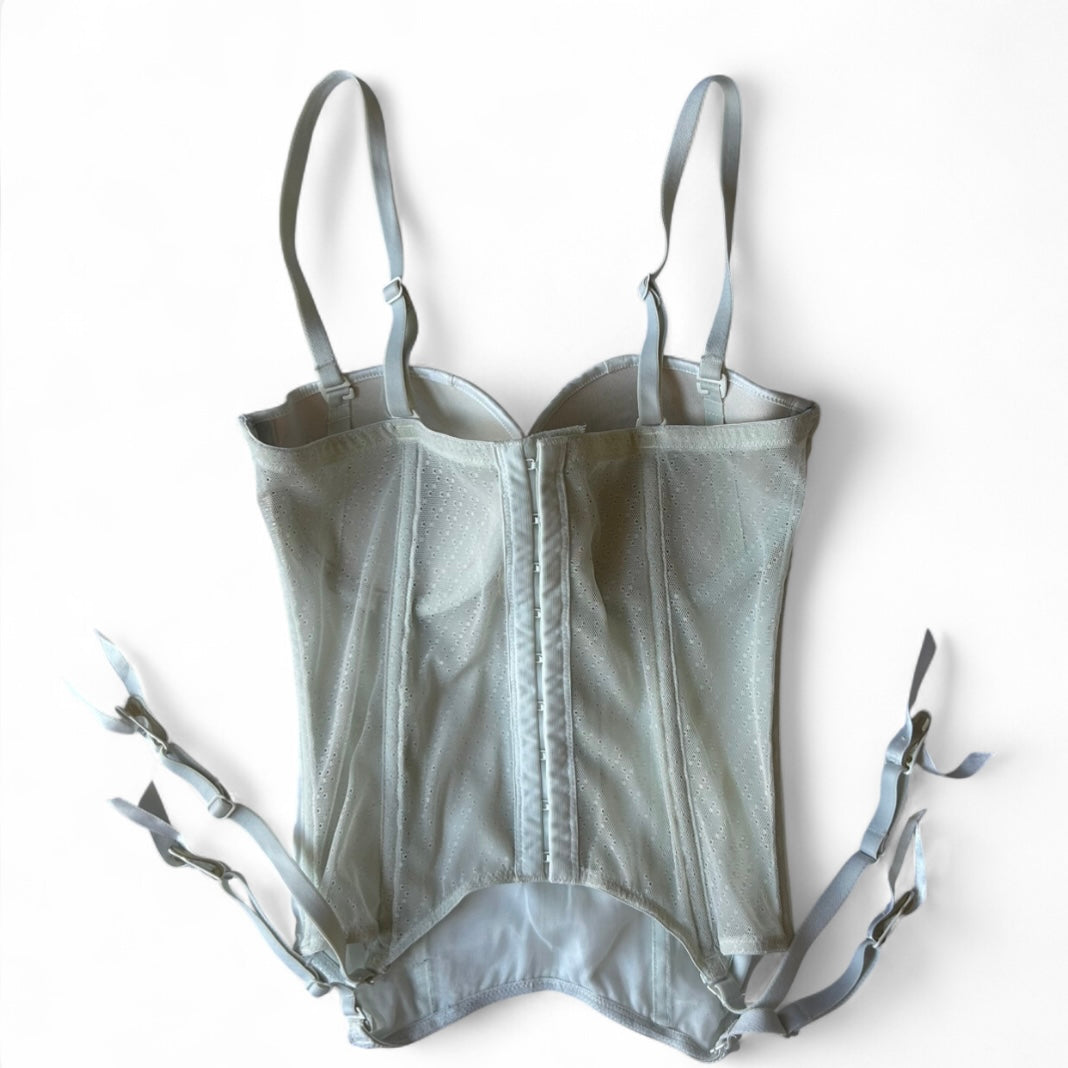 White polka dot bustier top size xs-small