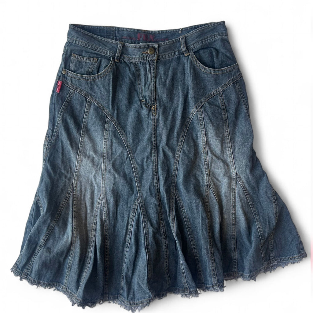 FRN Jeans denim and linen skirt- size medium