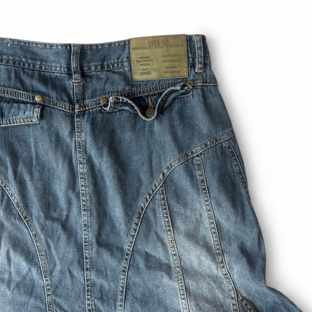FRN Jeans denim and linen skirt- size medium