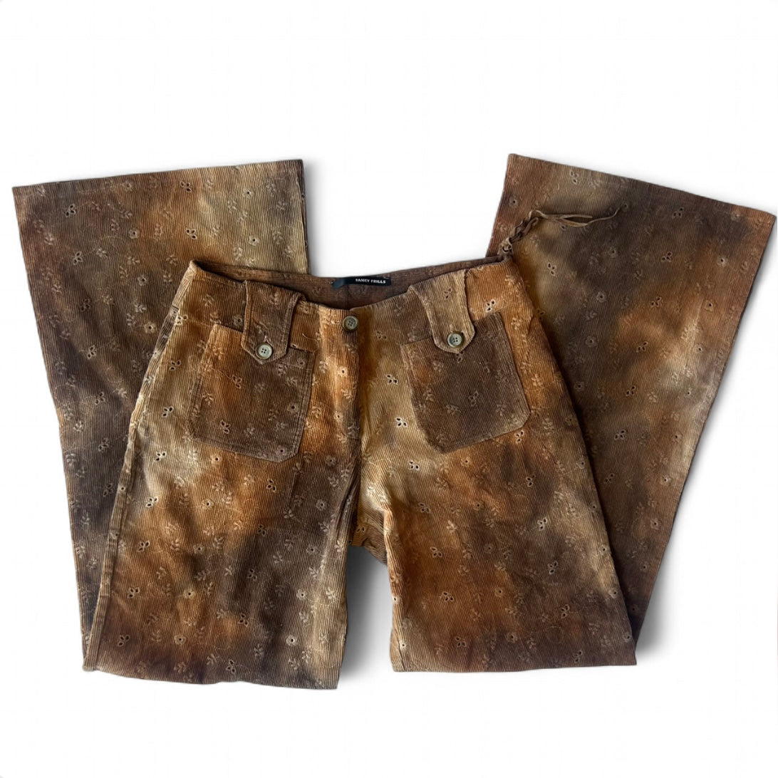 Made in Italy ribbed corduroy wide legs flares- size small