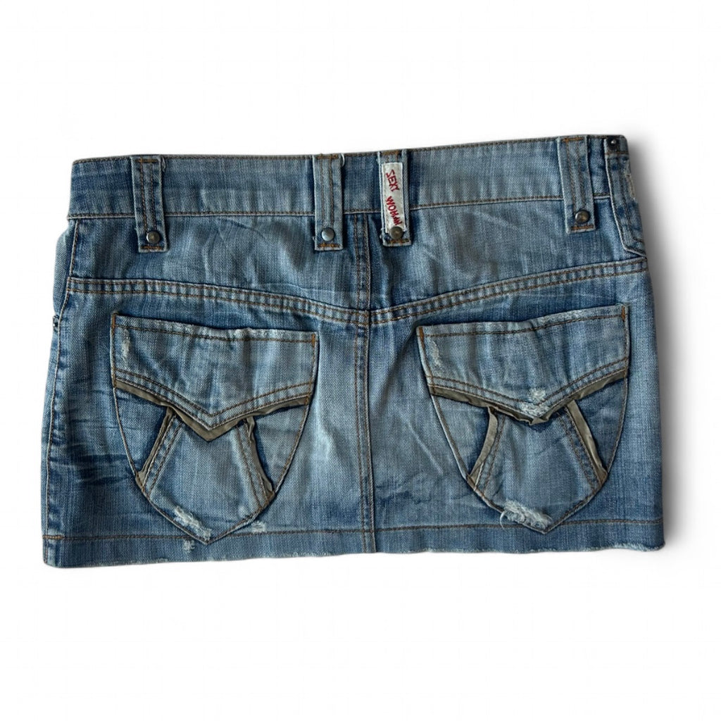 ‘Sexy Woman’ denim mini skirt