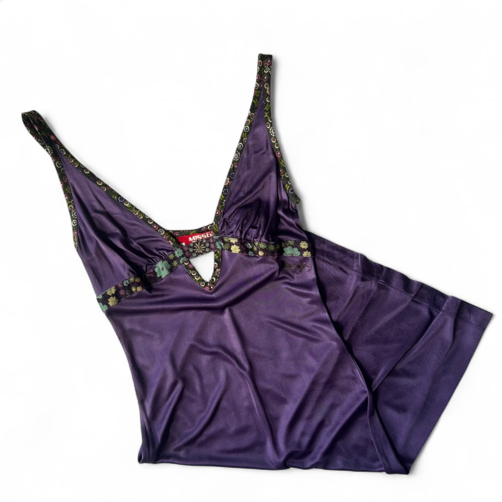 Miss Sixty purple midi dress size small