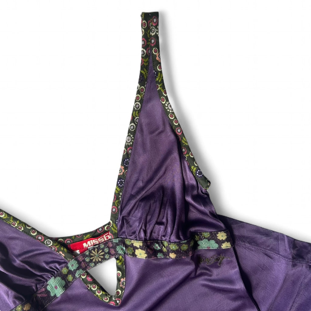 Miss Sixty purple midi dress size small