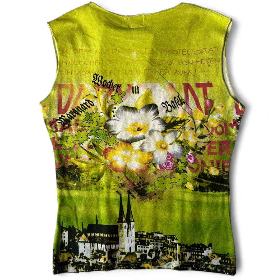 Miss Sixty beaded graphic top- size large