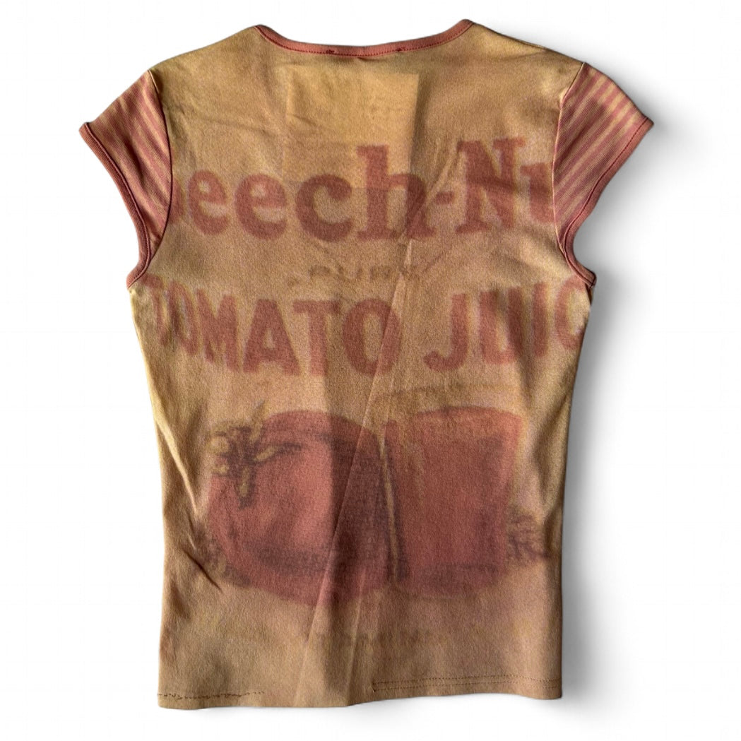 Cop Copine graphic mesh top- size small/medium