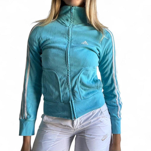 Blue Adidas zip up jacket- S