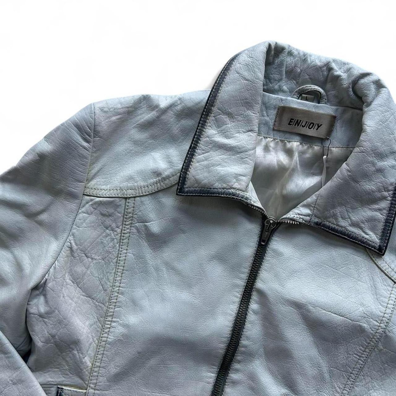 White leather jacket- M/ L