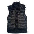 Black faux fur vest- medium/large