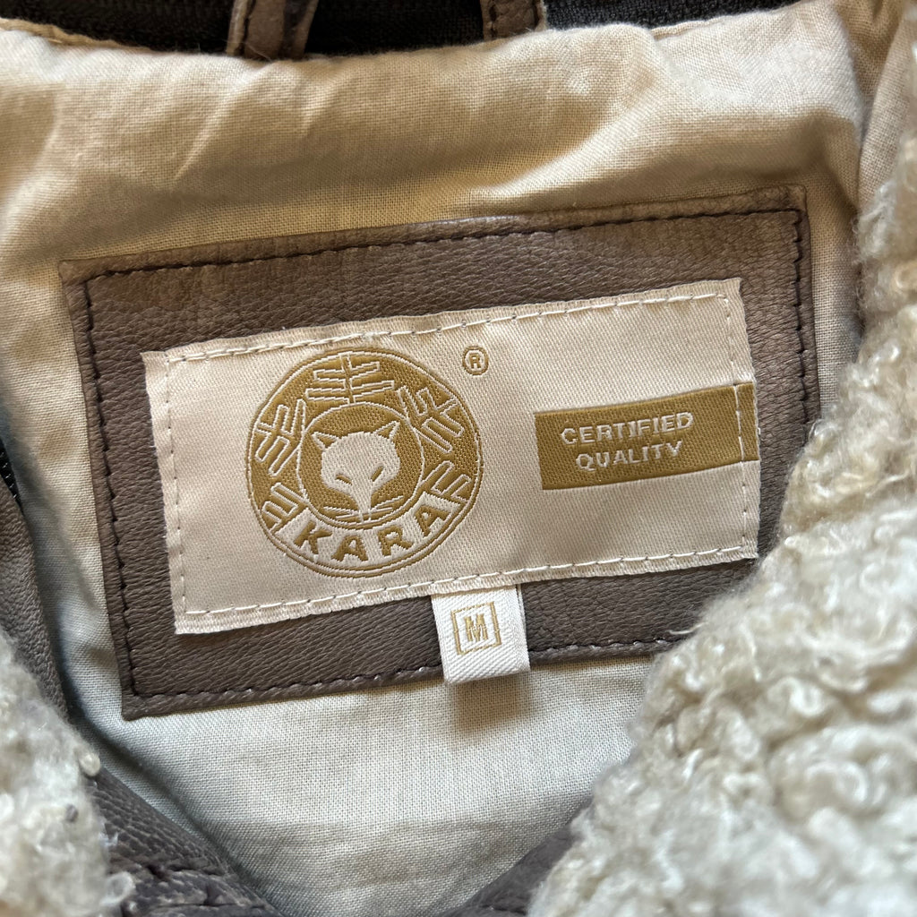 Shearling leather jacket- medium