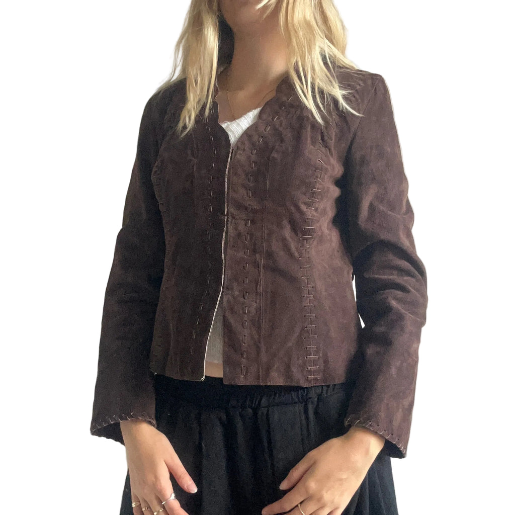 Brown suede jacket- medium
