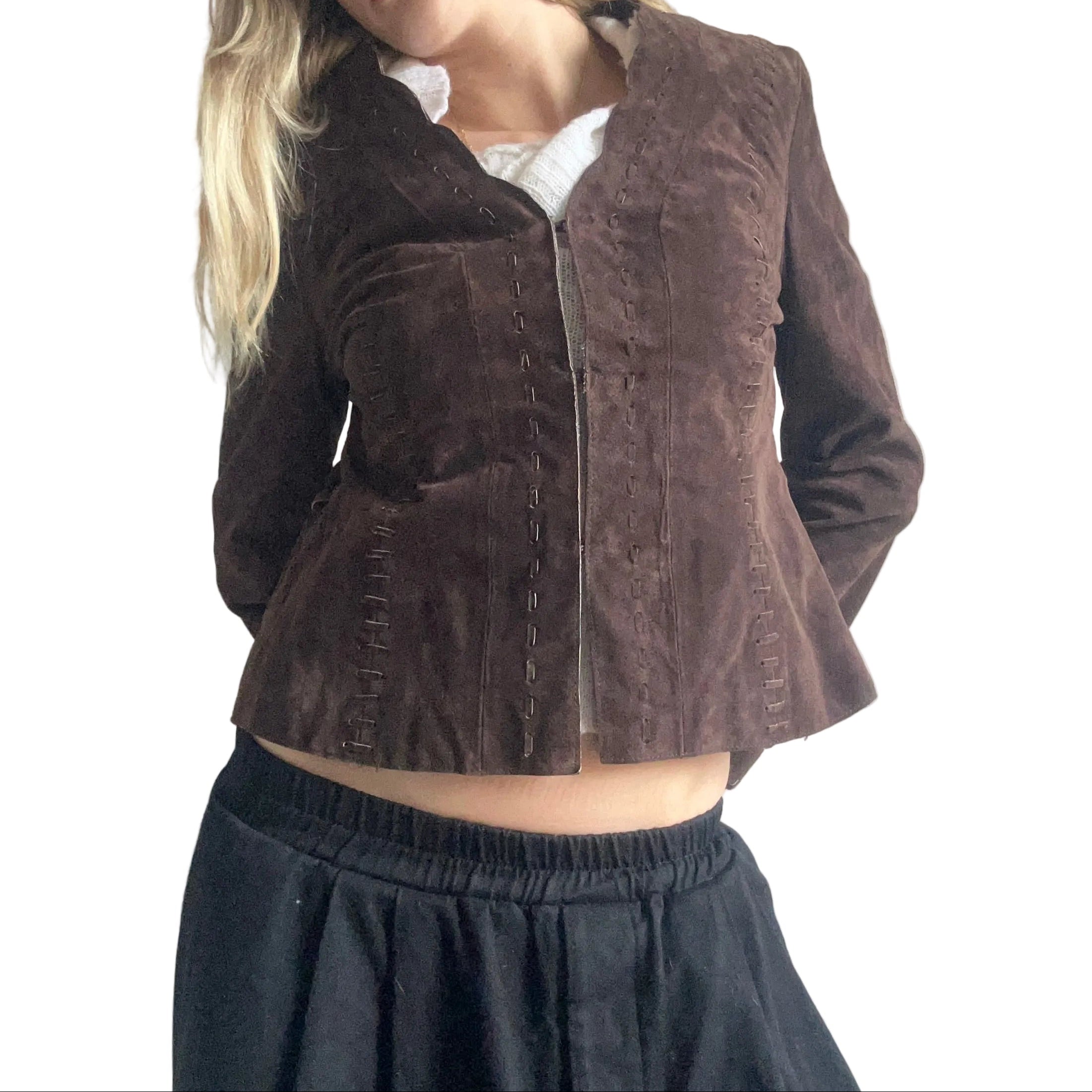 Brown suede jacket- medium