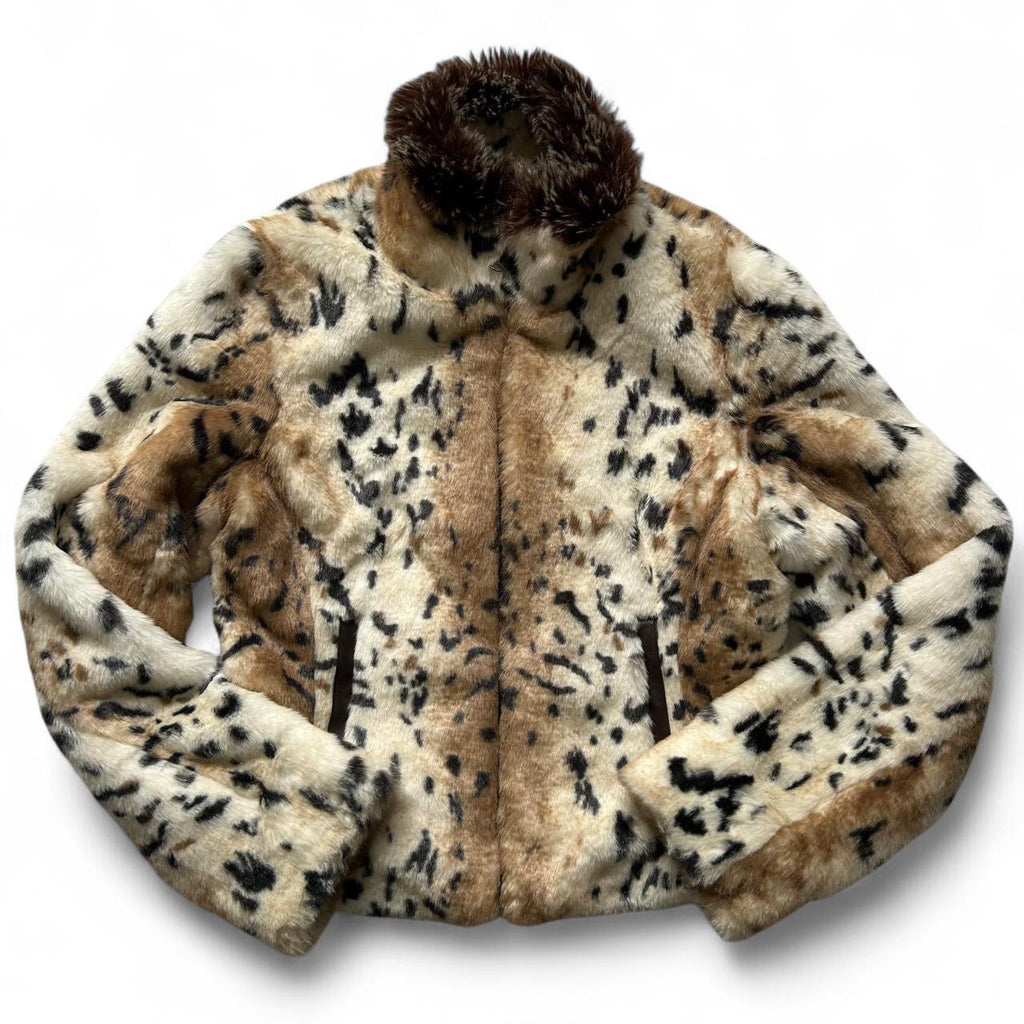 Reversible faux fur jacket- small/medium