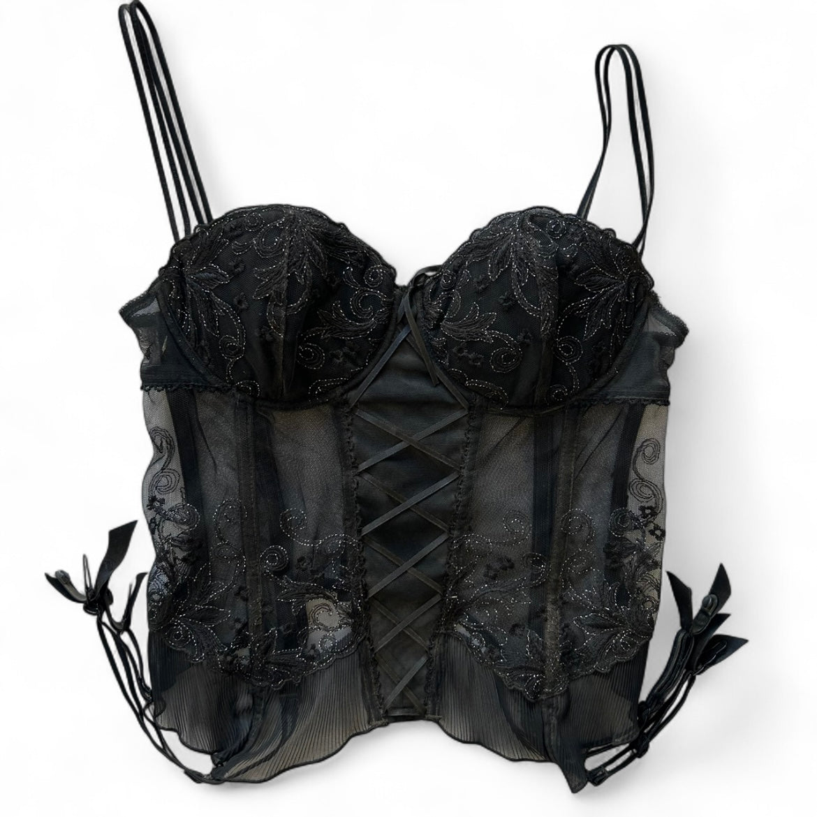 Black sparkly corset