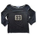 Black numbered 3/4 sleeve