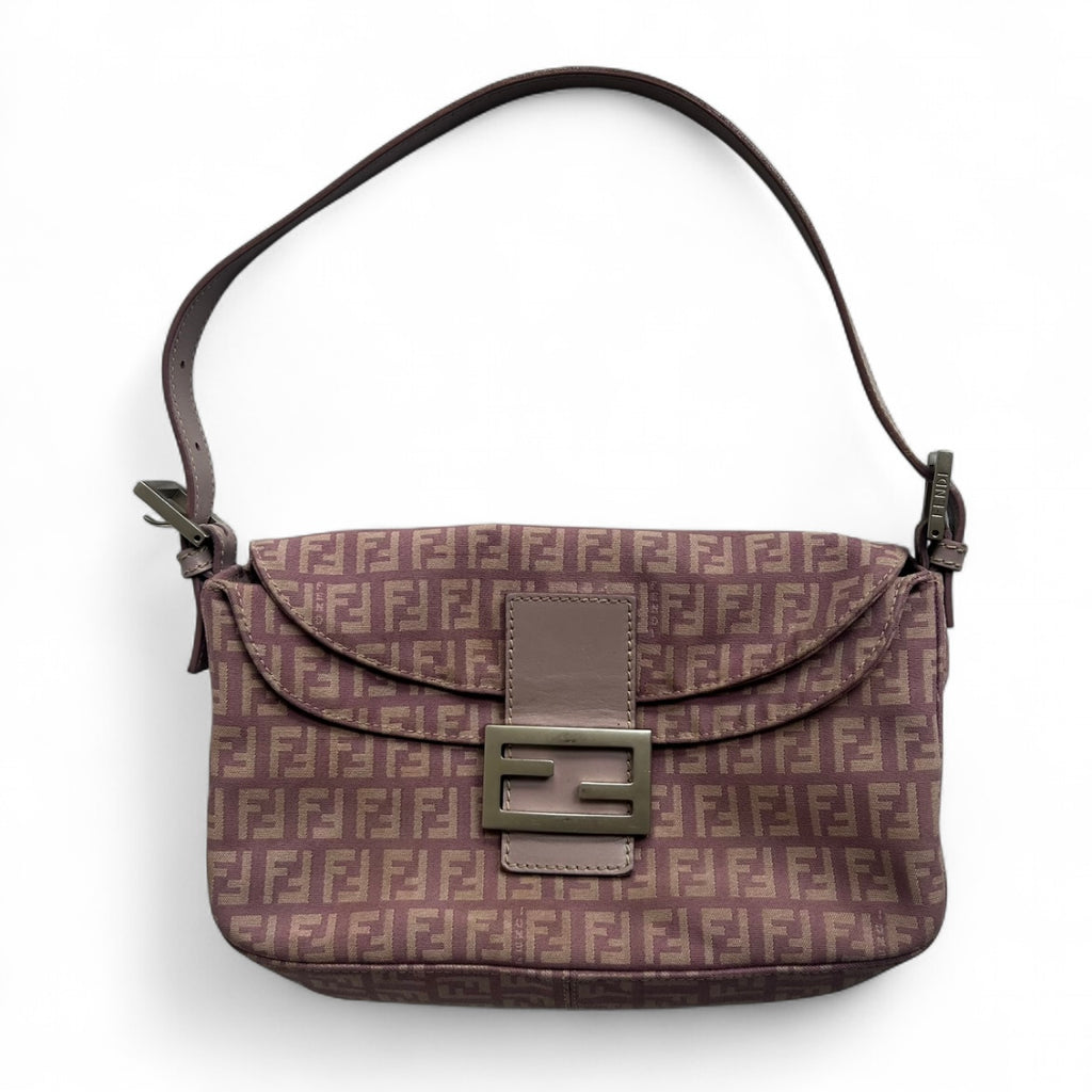 Lilac purple Fendi Zucca Baguette