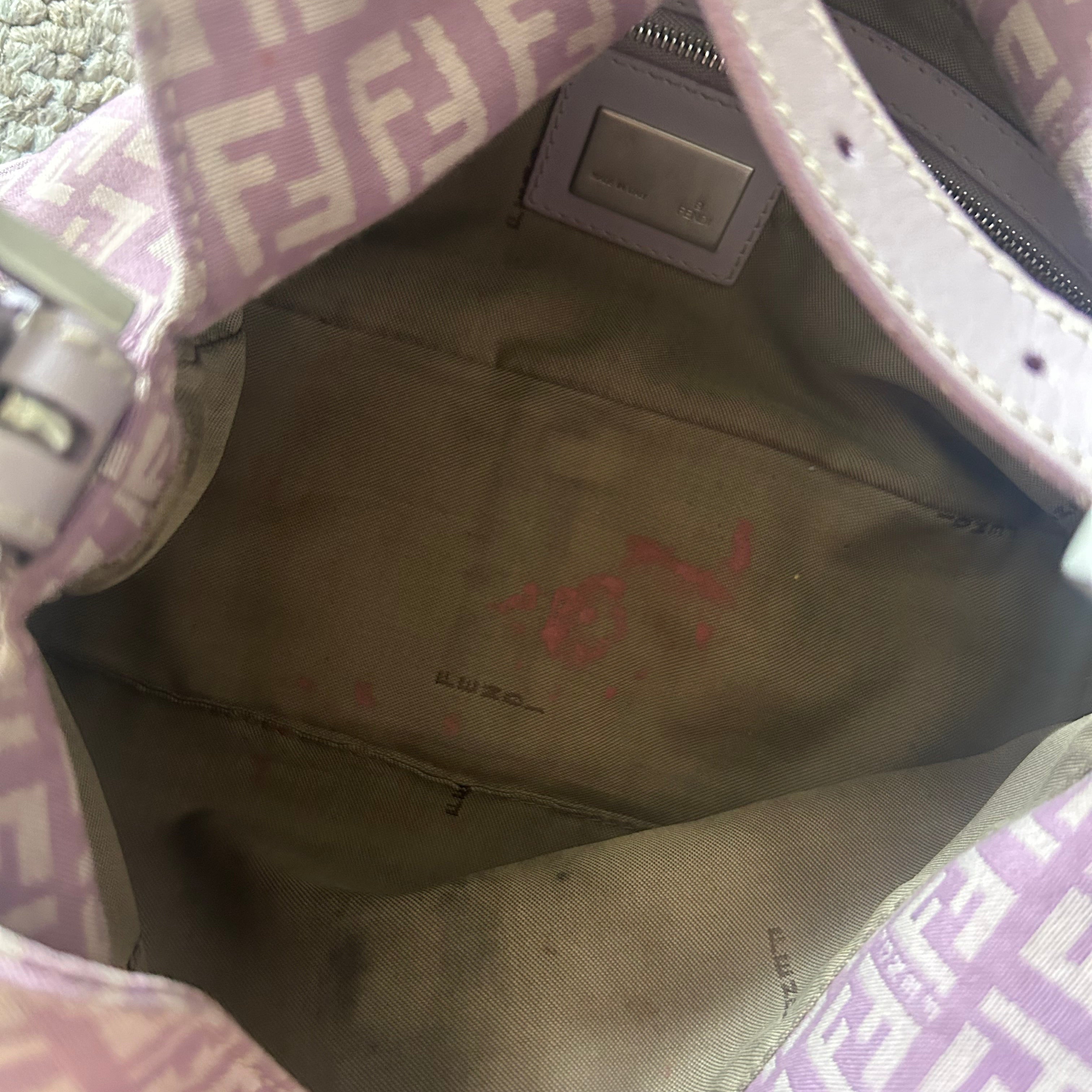 Lilac purple Fendi Zucca Baguette