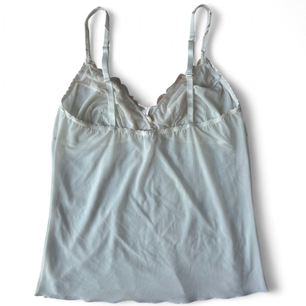 White mesh/lace cami- size small/medium